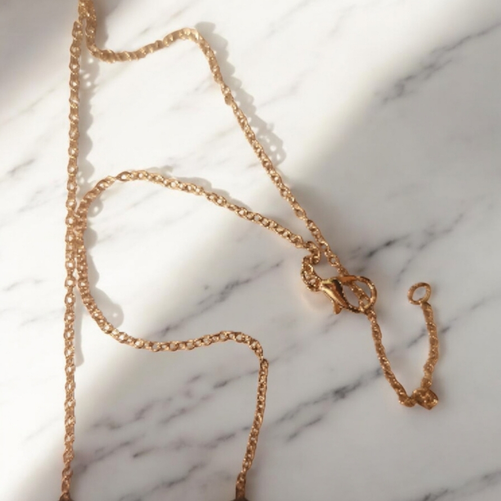 Heart Lock and Key Necklace NWOT Extender Chain included - Picture 3 of 3